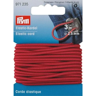 Afbeelding van Prym rood (2,5 mm, 3 m) elastisch koord 1 Stuk