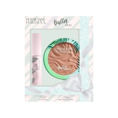 Afbeelding van Physicians Formula Butter Duo Set, Make up Set met Bronzing Powder en Volume and Length Black Mascara, Verrijkte Formules Amazonian Butters voor een Stralende, Zijdezachte Huid Gevoede Wimpers