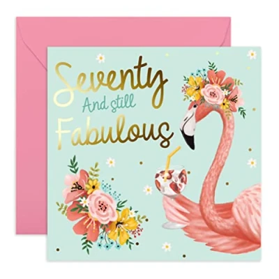 Afbeelding van Central 23 Schattige 70e verjaardagskaart voor vrouwen &#039;Seventy And Still Fabulous&#039; Zoete Verjaardagskaarten haar Brutale mannen Mooi ontwerp Wordt geleverd met leuke stickers
