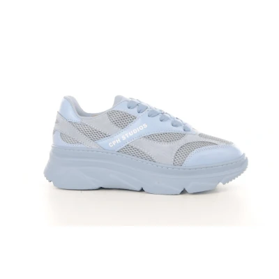 Afbeelding van Copenhagen dames sneaker Saluki lichtblauw leder en mesh