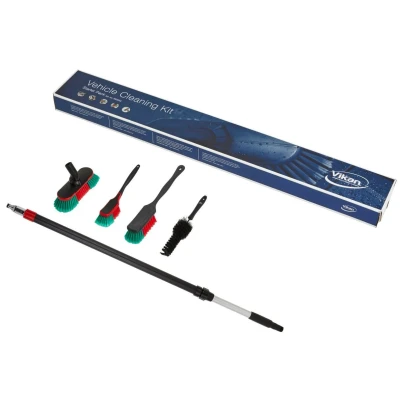 Afbeelding van Vikan 990054 Wasborstel Set in Showcase Telescoopsteel met Aan/Uit Kraantje 297452C 526852 Handborstel 525252 &amp; 522252 Velgborstel 525052