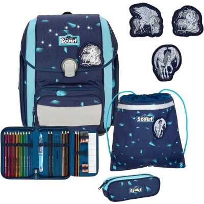 Afbeelding van Scout Genius LED schooltas set 4st.
