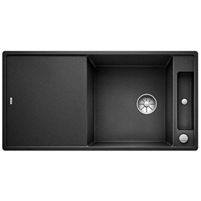Afbeelding van Blanco Axia III XL 6 S F spoelbak met spoeltafel in antraciet snijplank essenhout 523520