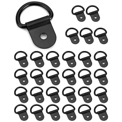 Afbeelding van QWORK® 30 stuks D ringen montage ring sjoroog gemaakt van ijzer belasting 100KG voor ladingzekering in auto&#039;s, kajaks en trailers