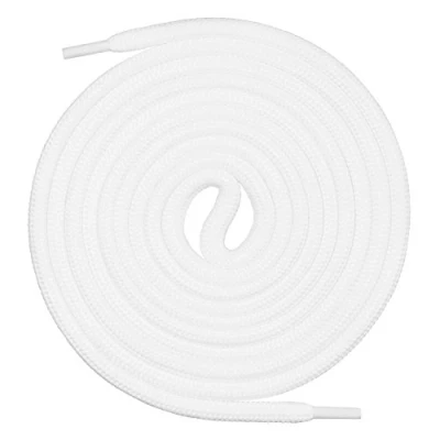Afbeelding van Mount Swiss Ronde premium veters voor werkschoenen, wandelschoenen en trekkingschoenen 100% polyester extreem scheurvast ø 5 mm 12 kleuren lengtes 60 200 cm I Made in Europa, wit, /