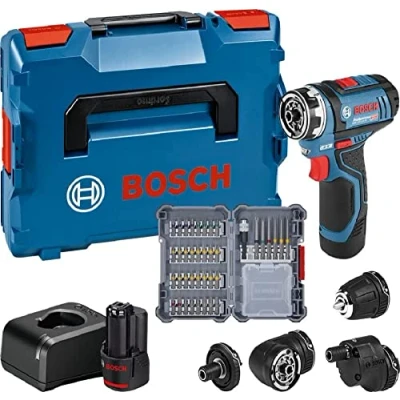 Afbeelding van Bosch Professional accuschroefboormachine 12V System GSR 15 FC (incl. 2x2.0 GBA accu, lader, 4x opzetstukken, 40 delige accessoireset 40, L BOXX 136)