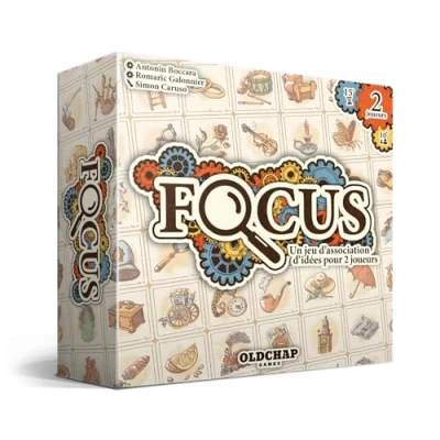 Afbeelding van Blackrock Games Focus OLDCHAP gezelschapsspel idee associatiespel voor 2 spelers universum van Sherlock Holmes vanaf 10 jaar duo spel coöperatief