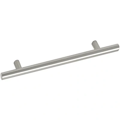 Afbeelding van OBF 08 215217.17 Grimme kastgreep eibonie meubelgreep (Barell) ø 12 mm, breedte 208 mm stanggreep geborsteld roestvrij staal, zilver, gatafstand 90