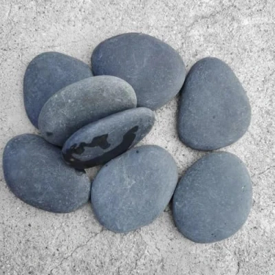 Afbeelding van Lahviuu Schildersteen, 8 stuks 5 cm kiezelstenen voor het schilderen van stenen, gladde en platte natuursteen doe zelf kunsthandwerk, tuindecoratie