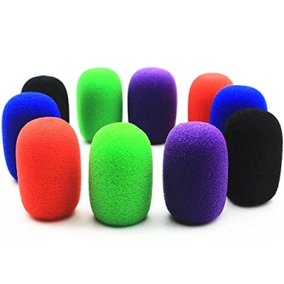 Afbeelding van Saidbuds Headset Microfoon Windschermen, Foam Covers Mic Voorruiten voor Desktop Mic, 10 Pack