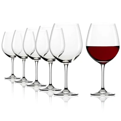Afbeelding van Stölzle Lausitz Bourgondische kelk Event Set van 6 I 770 ml rode wijnglazen, optimaal voor bordeauxrood, vaatwasmachinebestendige bordeauxglazen, wijnkelk met maximale smaakontwikkeling