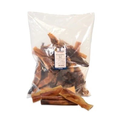 Afbeelding van Tiernahrung Schwenner runderhoofdhuid voor honden gedroogd hondensnacks tandverzorging 2500 g 20 cm