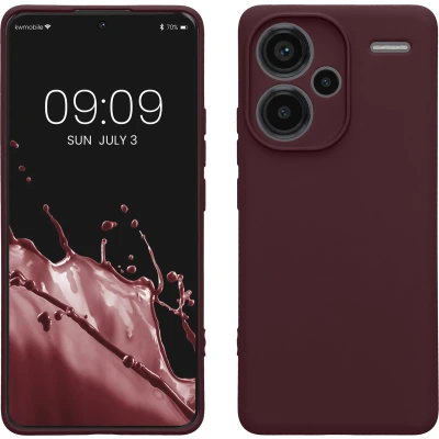 Afbeelding van kwmobile telefoonhoesje geschikt voor Xiaomi Redmi Note 13 Pro+ 5G / Pro Plus Hoesje smartphone Precisie camera uitsnede TPU back cover in bordeaux violet