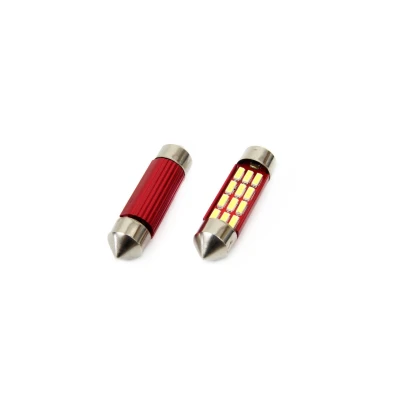 Afbeelding van Dome 39MM LED CANBUS 16SMD 4014 12/24V 2 stuks wit