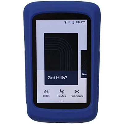Afbeelding van TUFF LUV [Compatibel met Hammerhead Karoo 2] Beschermende Siliconen Hoesje &amp; Cover Blauw