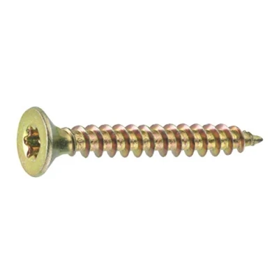 Afbeelding van Connex Universele schroeven 4,5 x 30 mm 1 kg grootverpakking verzonken kop TX Torx aandrijving volledige schroefdraad geel verzinkt/schroevenset/schroeven in zak / KL3214530