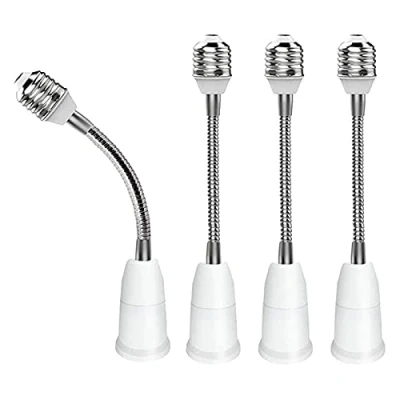 Afbeelding van 4 stuks E27 Verlengstuk、E27 Lamphouder Gloeilamp Converter、Verlengstuk lampvoet、Interfaceconversie voor Lampen en Verlichting