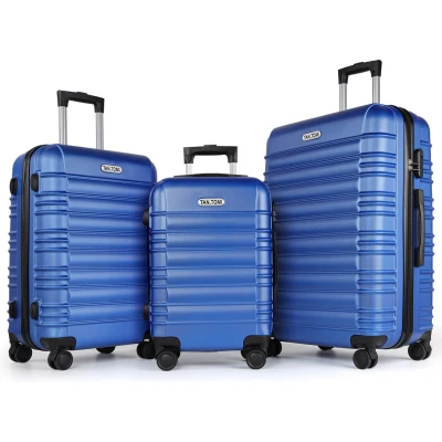 Afbeelding van TAN.TOMI Kofferset 3 Delig 95L Handbagage + 65L +41L Ruimbagage Cijferslot Reiskoffer Trolley Koffer met Wielen Hmelsblauw
