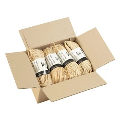 Afbeelding van Clairefontaine 196071Cpack 8 natuurlijke raffia bollen set van meerdere draden Raphia lengte 1,50 m per draad 50 g creatieve vrije tijd geschenkverpakking