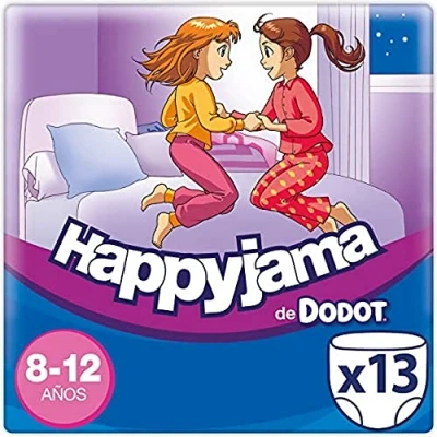 Afbeelding van DODOT Happyjama Absorberende Luiers voor Meisjes, 8 12 Jaar, Zwart 13 Stuks