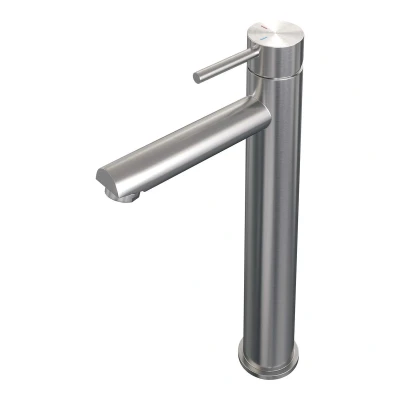 Afbeelding van Brauer Brushed Edition Wastafelmengkraan opbouw hoog model a PVD geborsteld RVS