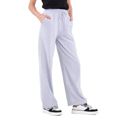 Afbeelding van COMEOR Joggingbroek voor dames, lange katoenen trainingsbroek, losse sweatpants met elastische tailleband en rechte pijpen, lichtgrijs, XXL