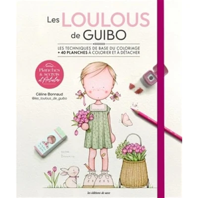 Afbeelding van Les loulous de Guibo: techniques base du coloriage + 40 planches à colorier et détacher