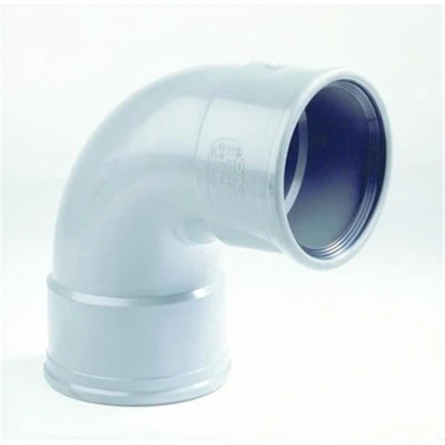 Afbeelding van Dyka Bocht 2x machet 90 klasse 41 PVC grijs keurmerk BRL52100/BRL52200 110mm