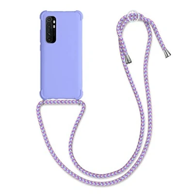 Afbeelding van kwmobile telefoonhoesjegeschikt voor Xiaomi Mi Note 10 Lite Hoesje van siliconen met telefoonkoord In lavendel