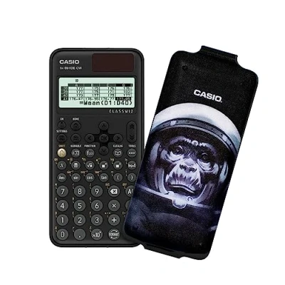 Afbeelding van Casio FX 991DE CW ClassWiz technisch wetenschappelijke rekenmachine met artcase &quot;space monkey&quot;, Duitse menunavigatie (limited edition)