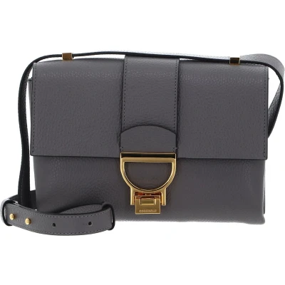 Afbeelding van COCCINELLE Leren Schoudertas Arlettis Handbag Grafite Grijs