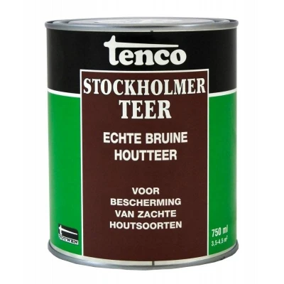Afbeelding van Tenco Stockholmer Teer Bruin 25 ltr Buiten onderhoud