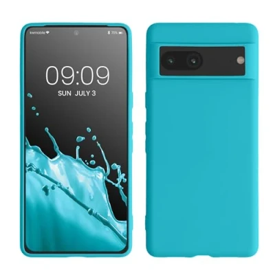 Afbeelding van kwmobile telefoonhoesje geschikt voor Google Pixel 7 Hoesje smartphone Back cover in ijsblauw
