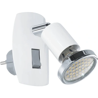 Afbeelding van EGLO Mini 4 Stekkerlamp 1 Lichts Wit/Chroom