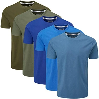 Afbeelding van Charles Wilson Effen Ronde Hals T Shirt 5 Stuks (XXL, Horizon)