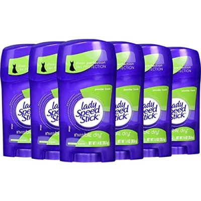 Afbeelding van Lady Speed Stick Invisible Dry Powder Fresh Deodrant 40 g Dare to Wear Black 24H Clear Protection.