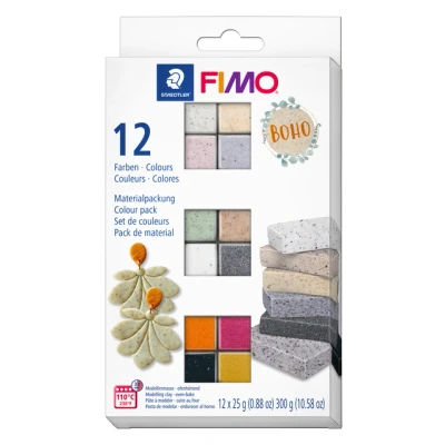 Afbeelding van FIMO effect set colour pack 12 st boho colours