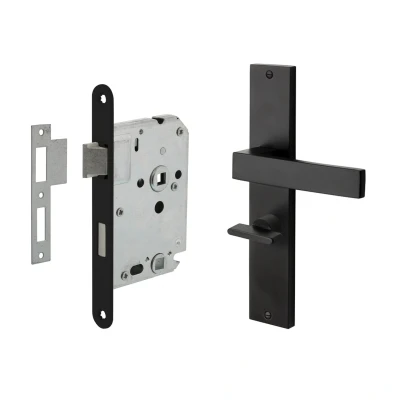 Afbeelding van Deurbeslag set Lusso met toilet /badkamer sluiting