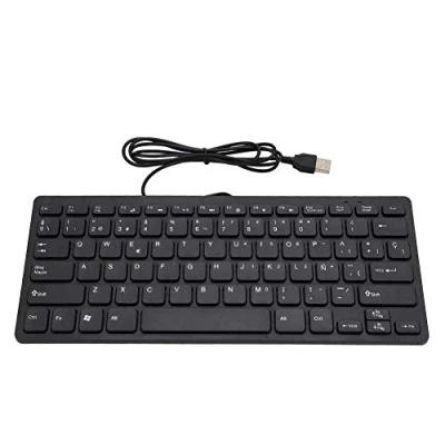 Afbeelding van USB minitoetsenbord, ultradunne 78 toetsen Bedraad mini draagbaar Spaans toetsenbord interface voor desktopcomputer