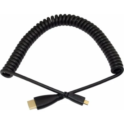Afbeelding van Micro HDMI spiraalkabel versie 1.4 (4K 30Hz) 2 meter