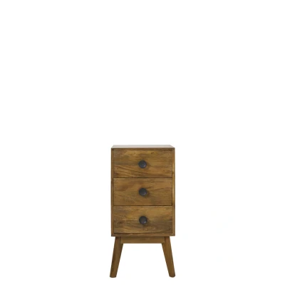 Afbeelding van Light &amp; Living Espita kast 3 laden 40x40x80 cm Hout olie bruin