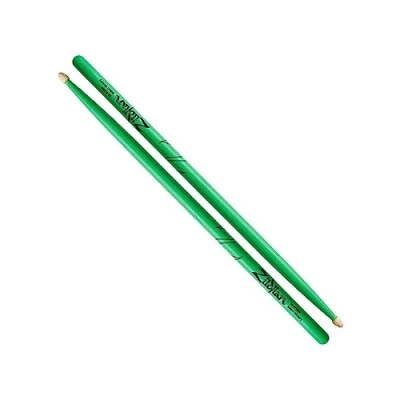 Afbeelding van Zildjian 5A Hickory Drumsticks Wood Acorn Tip Neon Green