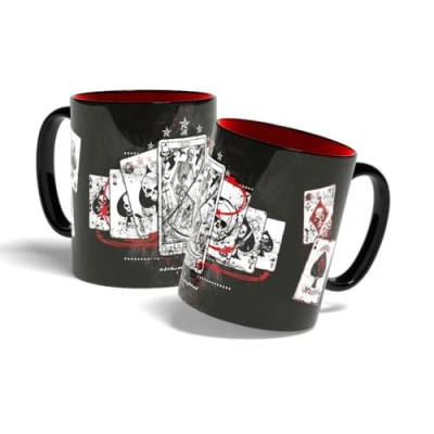Afbeelding van Konix Alchemy Becher Keramiktasse 320 ml Tarot motief Schwarz und Rot