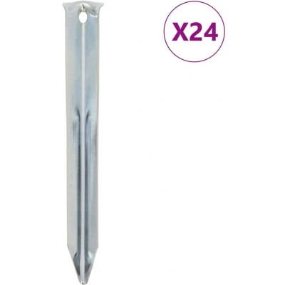 Afbeelding van Tentharingen 24 st 20 mm 17 cm gegalvaniseerd staal