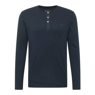 Afbeelding van Mustang Heren Longsleeve slim fit Blauw Ronde Hals Volwassenen