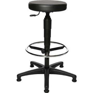 Afbeelding van Topstar Kruk Tec 70, Met Verchroomde Voetring, Steldoppen, Zwart