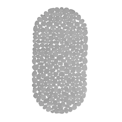 Afbeelding van Relaxdays anti slip douchemat antislipmat badmat met zuignappen voor bad grijs