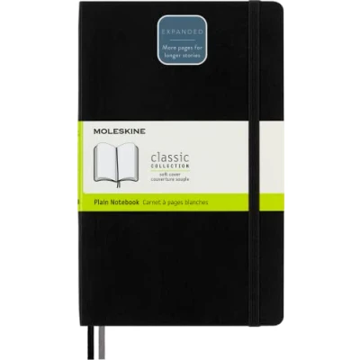 Afbeelding van Moleskine Classic Notitieboek Expanded Large Softcover Blanco Zwart