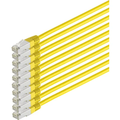 Afbeelding van S/CONN 75711 H0.5Y SET10 netwerkkabel Geel 0,5 m Cat6 S/FTP (S STP)
