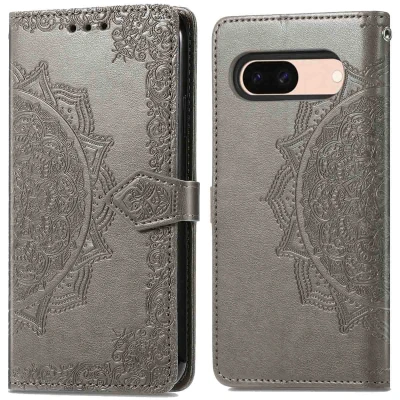 Afbeelding van Google Pixel 8a Hoesje Kunstleder iMoshion Bookcase Grijs Telefoonhoesje